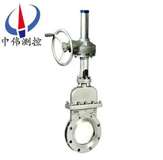 繖齒輪對裌式刀型閘閥