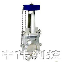 鏈輪對裌式刀型閘閥